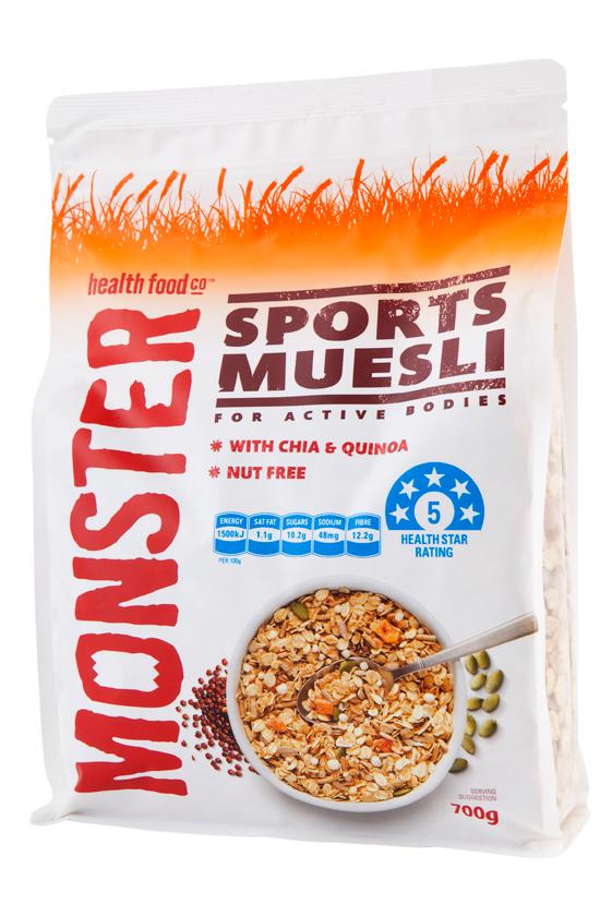 Sports Muesli is Nut Free and Dairy Free and is suitable for active people and vegans and vegetarians